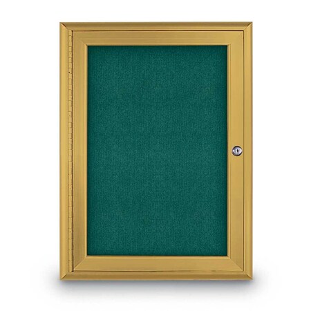 United Visual Products Sliding Door Indoor Enclosed Corkboard, 9 UV9029ACSH-WHITE-APRICOT